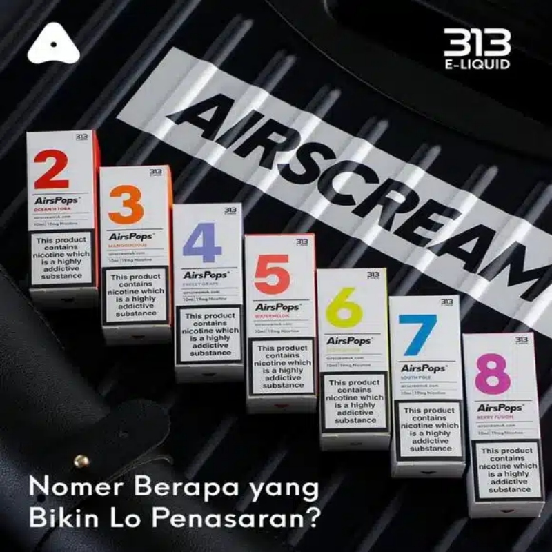 Airscream 313 數字煙油 | 英國Airscream 313氣泡小煙油30mL | 多款果香口味